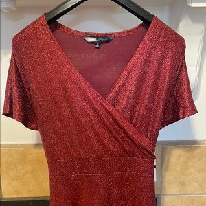 Elegant Red Glitter Dress